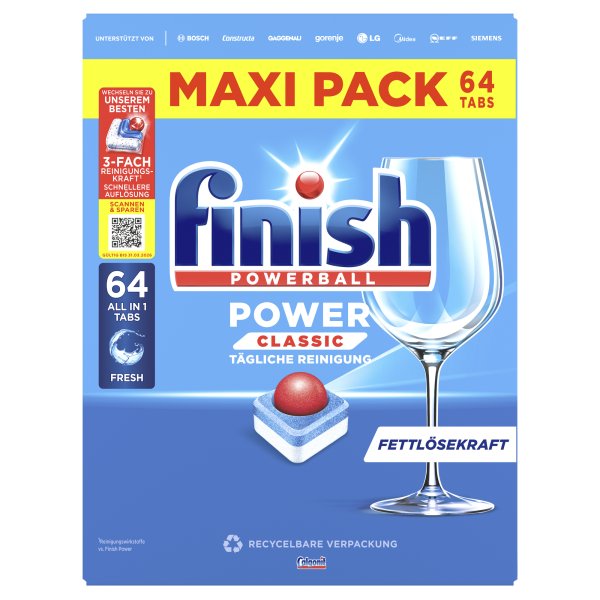 Finish Spülmaschinentabs Power Classic 64St
