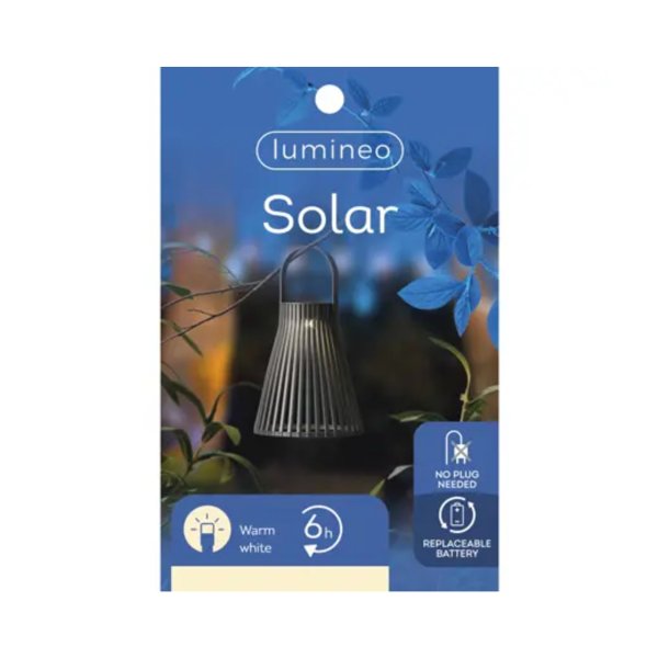 LUMINEO Solar Laterne sw