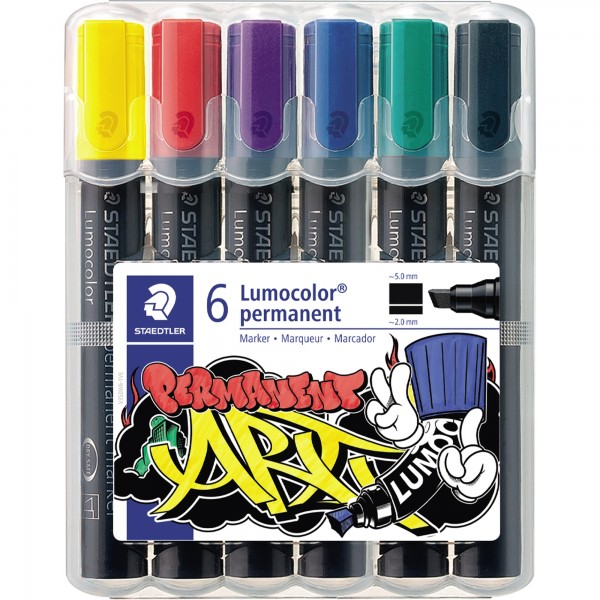 STAEDTLER Marker Lumocolor 350 WP6-1 perm 6 St./Pack.