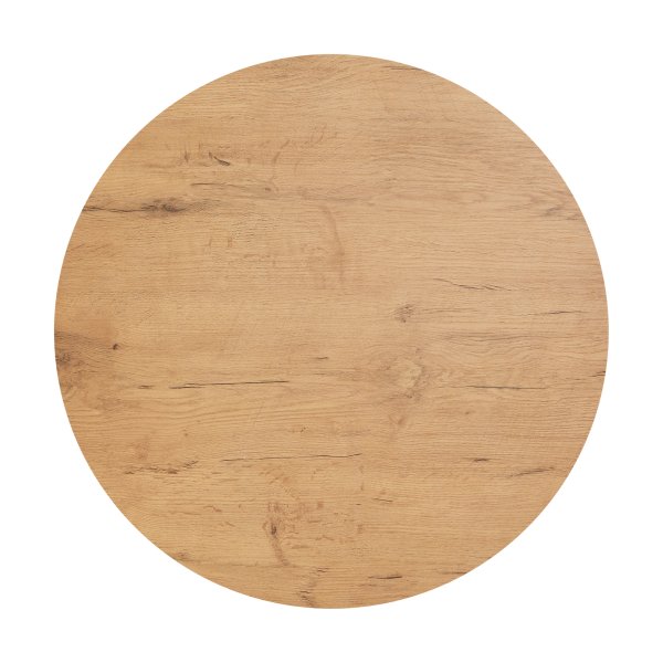FEROS Tischplatte HPL rund 120cm teak