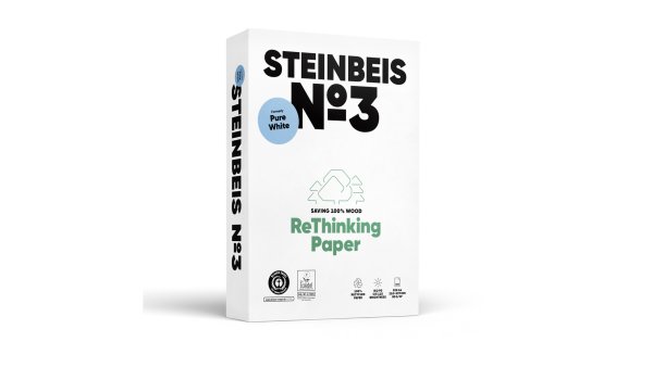 Steinbeis Papier Pure White No.3 RC (8015A80S) A4 80g 500Bl Recycling 90er ISO W