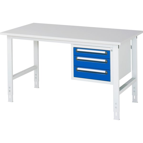 RAU Arbeitstisch 3Schübe 1500x800x760-1080 lgr/ebl