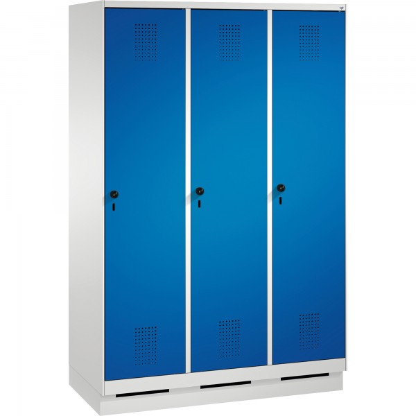 C+P Umkleidespind 4902032S10021 Sockel 3Abteile B1200mm lgr/ebl