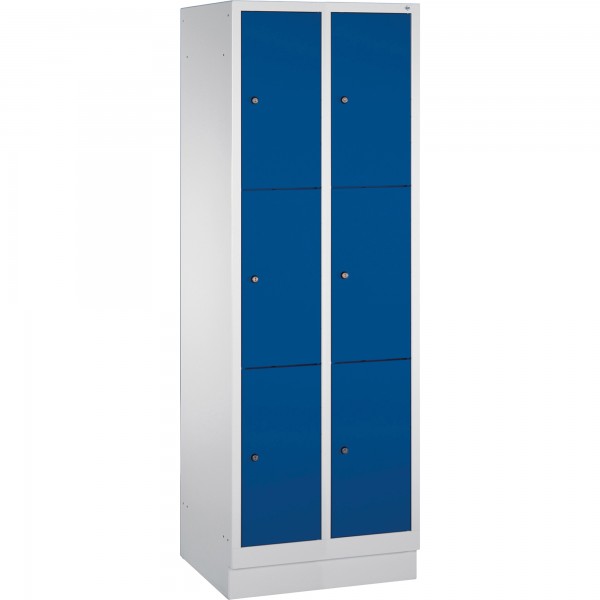C+P Fächerschrank 8020203S10000 m. Sockel 6Fächer lgr/ebl