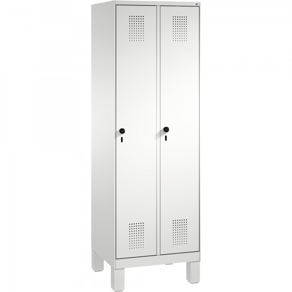 C+P Umkleidespind 4901020S10012 Füße 2Abteile lgr/lgr