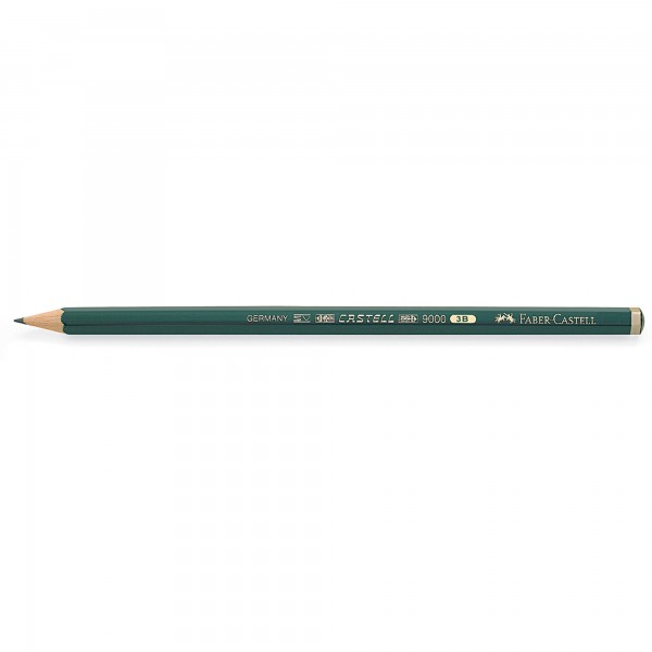 Faber-Castell Bleistift CASTELL 9000 119003 3B dunkelgrün