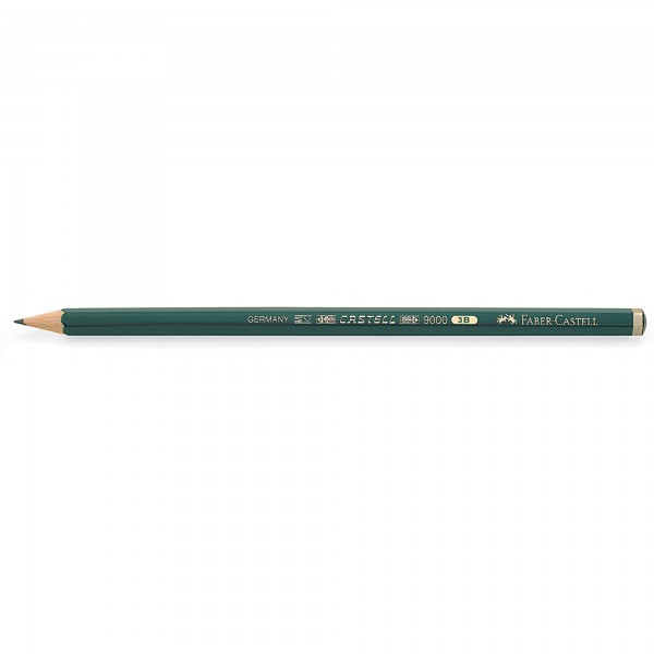 Faber-Castell Bleistift CASTELL 9000 119003 3B dunkelgrün