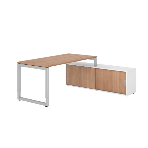 Hammerbacher Schreibtischkombi 160x80cm nu/si