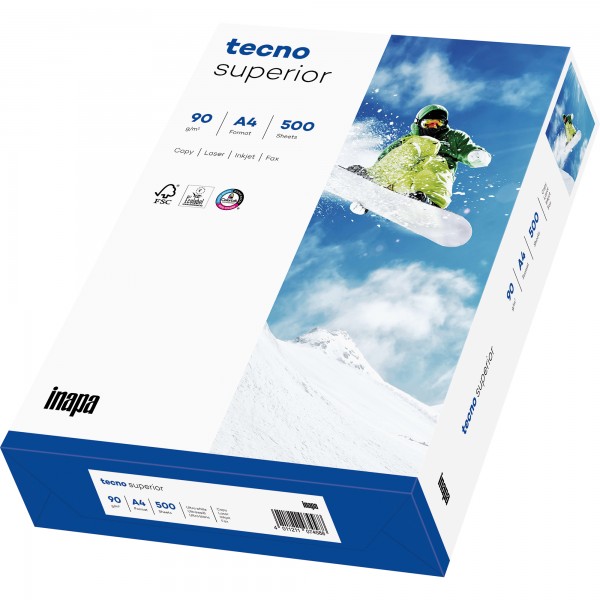 inapa tecno Kopierpapier Superior 2100011538 A4 90g 500 Bl./Pack.