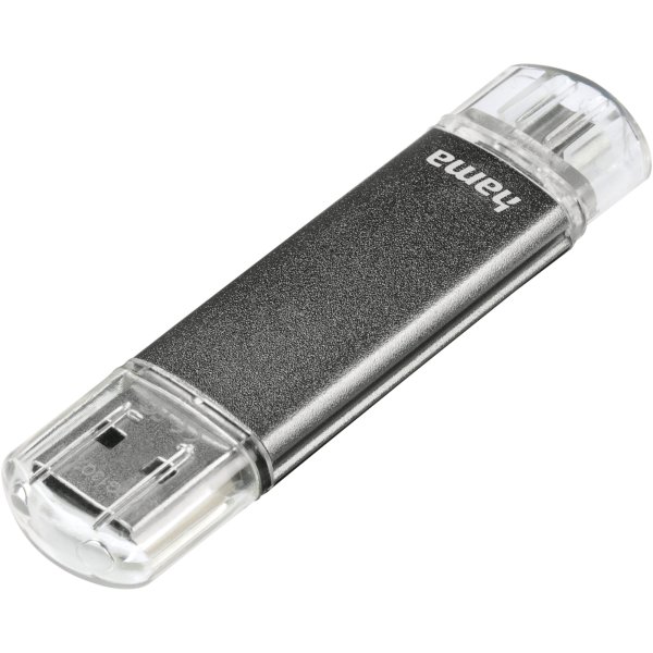 Hama USB-Stick FlashPen Laeta Twin 00123925 32GB 10MB/s USB 2.0 grau