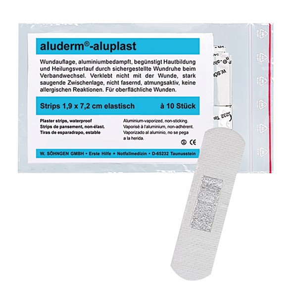 aluderm Pflasterstrip aluplast 1009166 1,9x7,2cm el. 10 St./Pack.