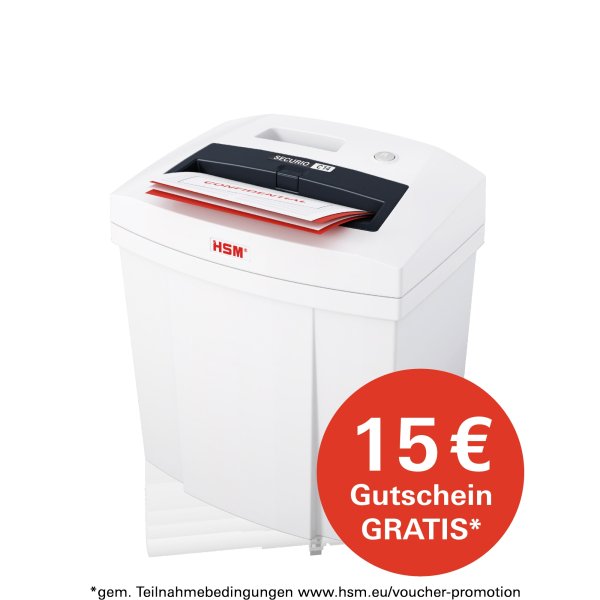 Hsm Aktenvernichter Securio C14 (2250111)Streifenschnitt 3,9mm + gratis 1 Flasche Spezialöl