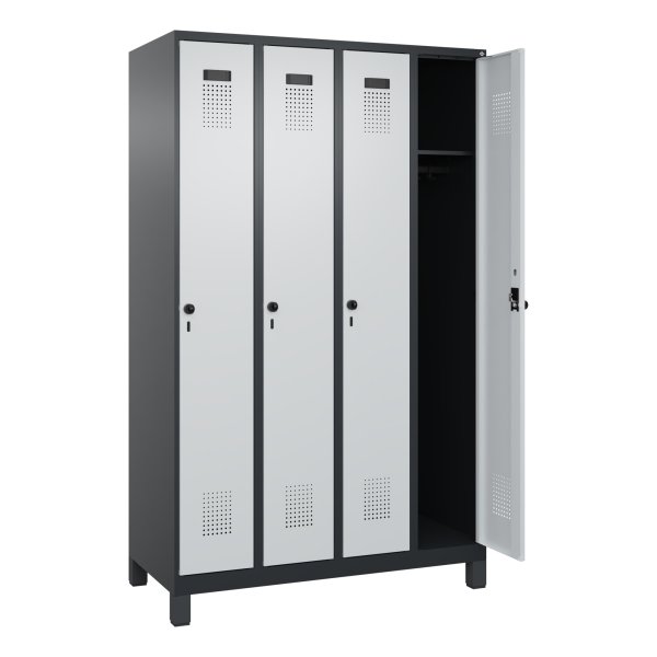 C+P Spind Evolo PLUS Füße 4Abt 1950x1200x500 sgr/lgr