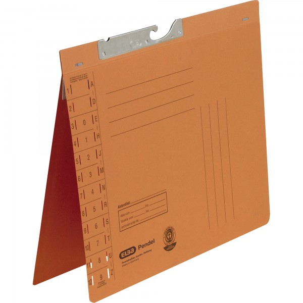 ELBA Pendelhefter 100560091 DIN A4 Amtsheftung 320g Karton orange