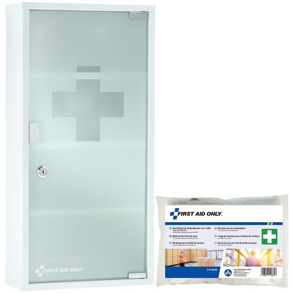 FIRST AID ONLY Erste Hilfe Schrank P-10203-13169 30x60x12cmDIN13169 ws