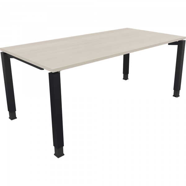 Schreibtisch Vierfuß Quadratrohr B1800xT900xH680-820 an/Akazie hell