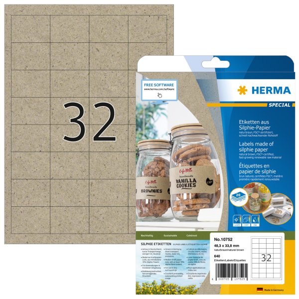 HERMA Etikett Silphie 10752 48,3x33,8mm br 640St.