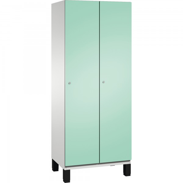 C+P Umkleidespind 4510022S10047 Füße 2Abteile B800mm lgr/lgn