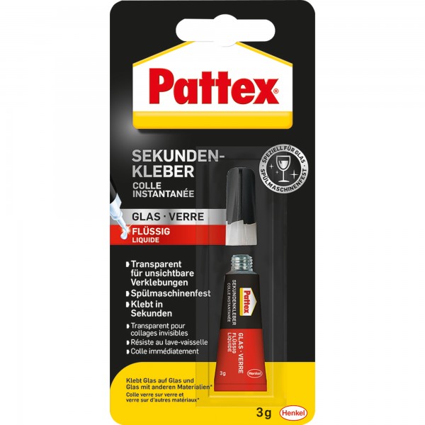 Pattex Sekundenkleber PSV1C Glas Flüssig 3g