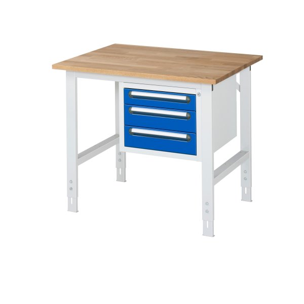 RAU Arbeitstisch 3Schübe 1000x800x760-1080 lgr/ebl