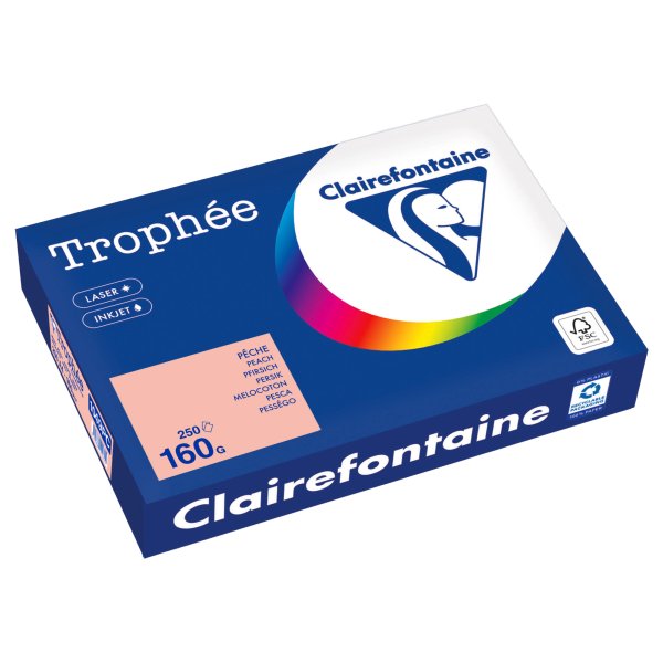 Clairefontaine Kopierpapier A4 160g pfirsich 250Bl