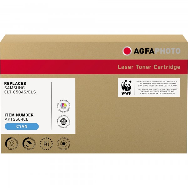 AgfaPhoto Toner APTS504CE wie Samsung CLT-C504S/ELS cyan