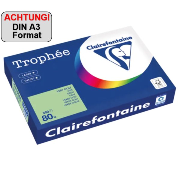 Clairefontaine Kopierpapier A3 80g gn 500Bl