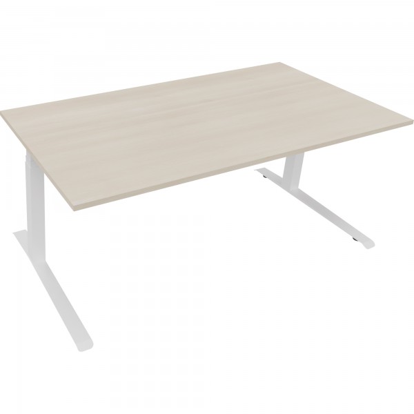 Sitz-/Stehtisch Kufe Doppels. Quad. B1800xT900xH645-1275 ws/Akazie