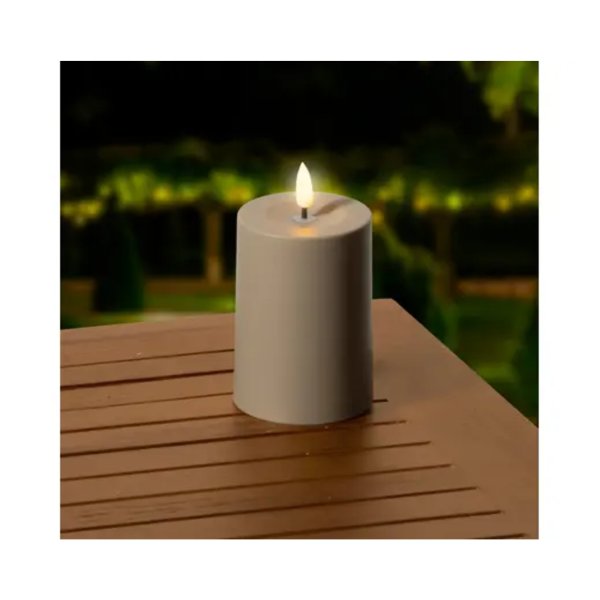 LUMINEO Solar Kerze 7x10cm br