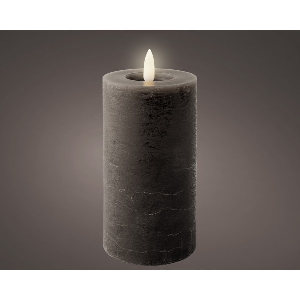 Lumineo Kerze Wachs LED 15cm gr