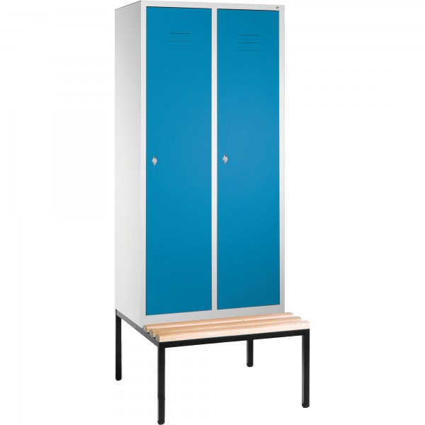 C+P Umkleidespind 805022S10037 Sitzbank 2Abteile B810mm lgr/lbl
