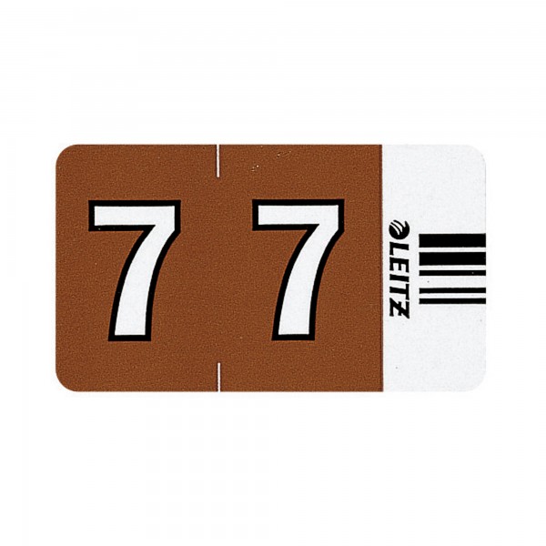 Leitz Ziffernsignal Orgacolor 7 23x30mm br 100St