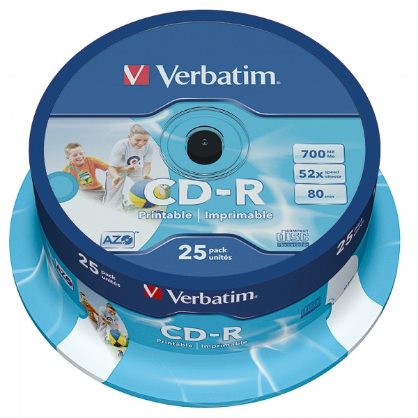 Verbatim CD-R 43439 52x 700MB 80Min. Spindel 25 St./Pack.