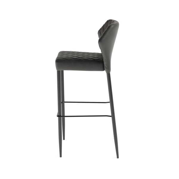 FEROS Barstuhl Louis Kunstleder schwarz 2St