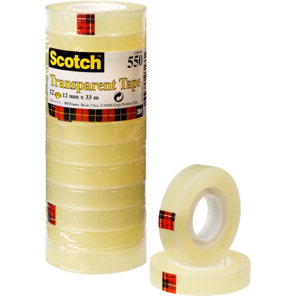 Scotch Klebeband transparent 550 12mmx33m Pa=12St