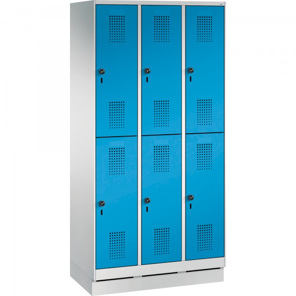 C+P Doppelstockspind 4932030S10069 Sockel 6Fächer lgr/lbl