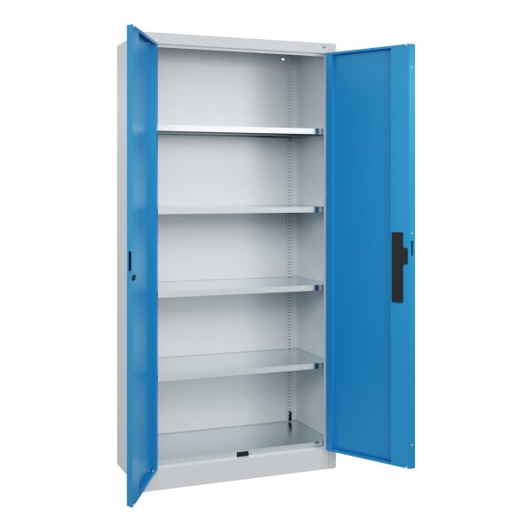 C+P Schwerlastschrank 4Böden 1950x930x400mm lgr/lbl