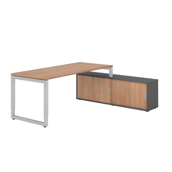 Hammerbacher Schreibtischkombi 180x80cm nu/sigp/nu