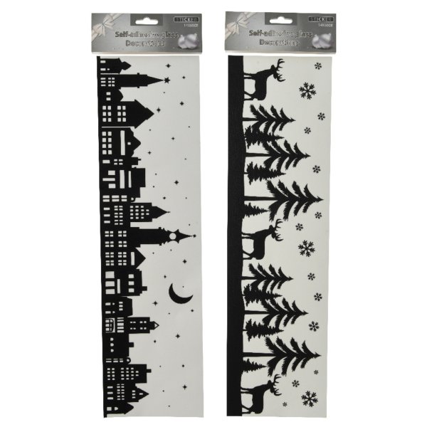 Decoris Fensterdeko Stadt sw 2St