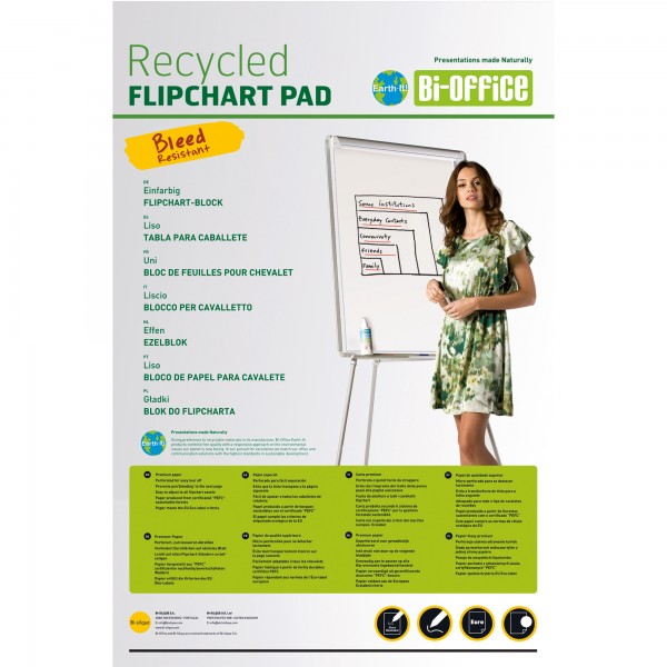 Bi-Office Flipchartblock Earth FL0311802 55g 50Blatt 5 St./Pack.