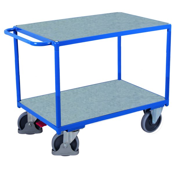 VARIOfit Tischwagen 2Flä Zink schwer 1390x800x920mm bl