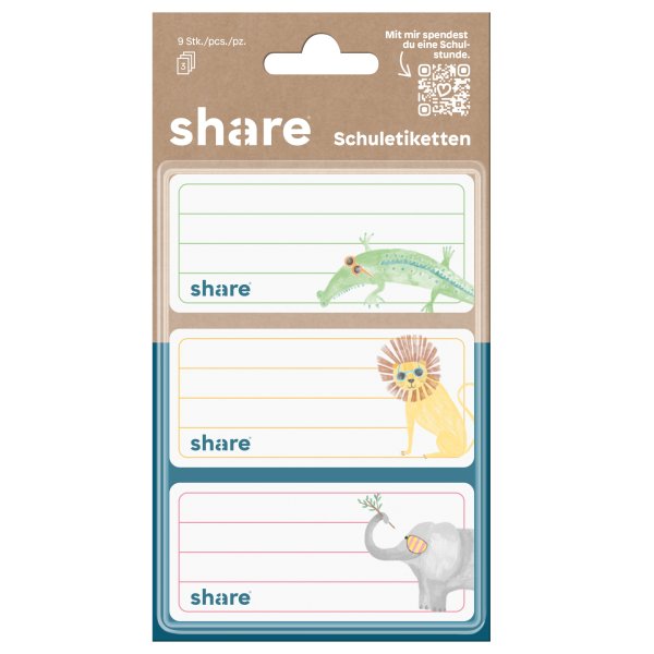 share Schuletiketten 9St
