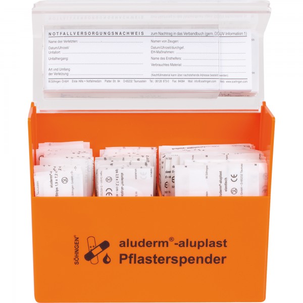 aluderm Pflasterspender aluplast 1009910 orange +115Pflaster