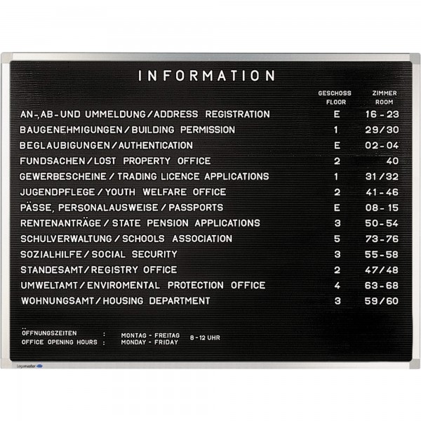 Legamaster Rillentafel PREMIUM 7-600034 30x40cm schwarz