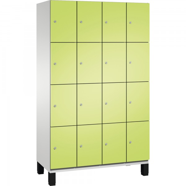 C+P Fächerschrank 4510340S10020 Füße 16Fächer B1200mm lgr/cgn