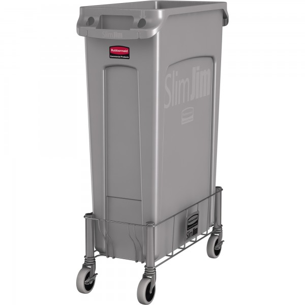 Rubbermaid Transportroller Slim Jim 1968468 Edelstahl