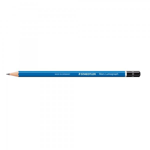 STAEDTLER Bleistift Mars Lumograph 100-H 17,5cm H Schaft blau