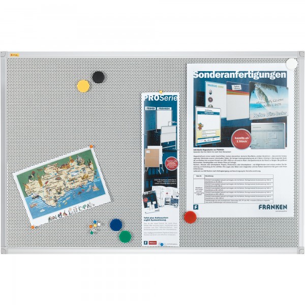 Franken Pinntafel Pin n Mag PM3602 90x60cm silber/grau