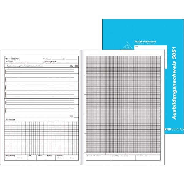 RNK Ausbildungsnachweis 5051 DIN A4 30Bl. 1/2Jahr