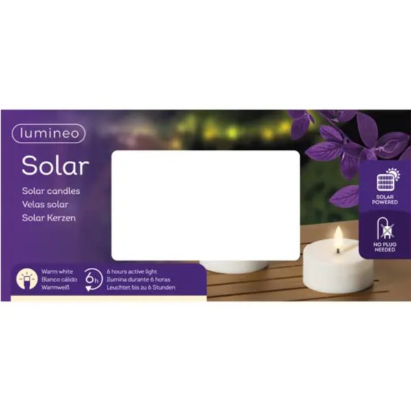 LUMINEO Solar Teelichter 7x3,2cm ws 2St